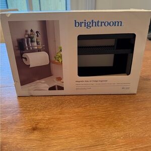 Brightroom Black Magnetic Side-of-Fridge Organizer